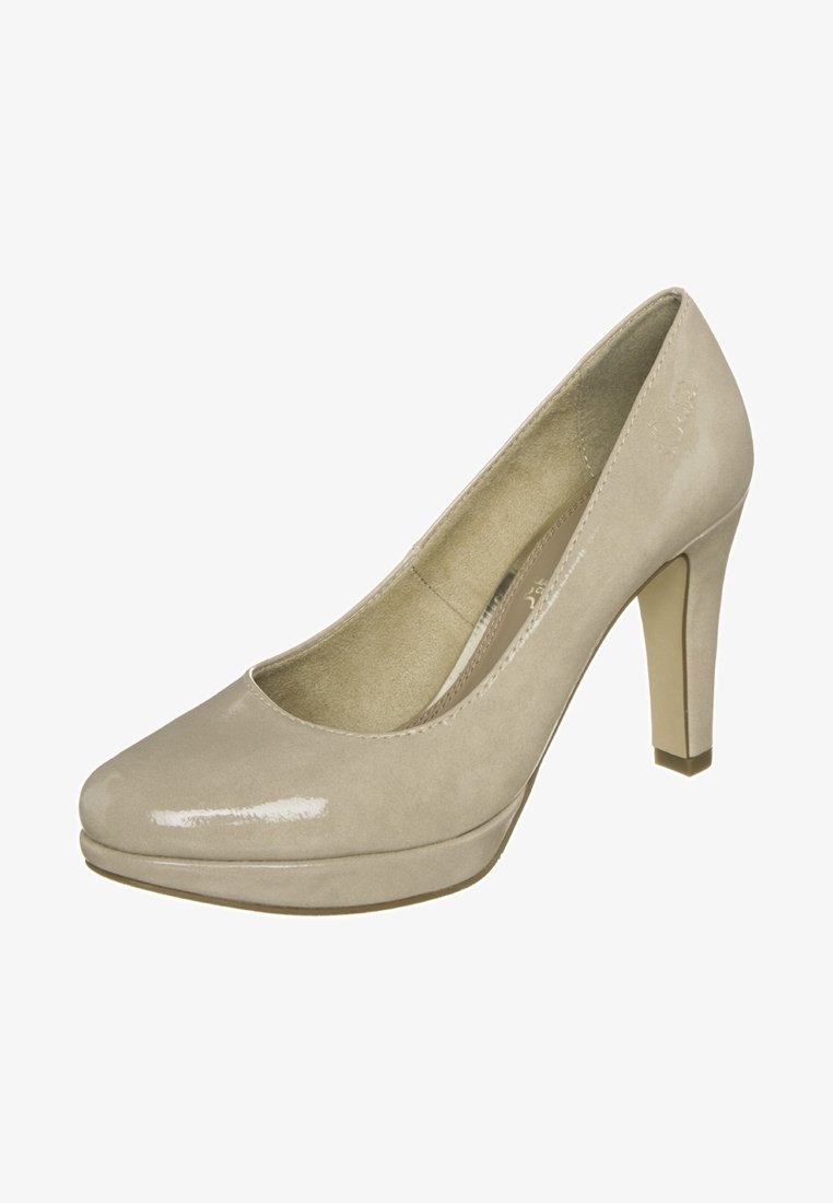 s.Oliver Escarpins à talons hauts - beige