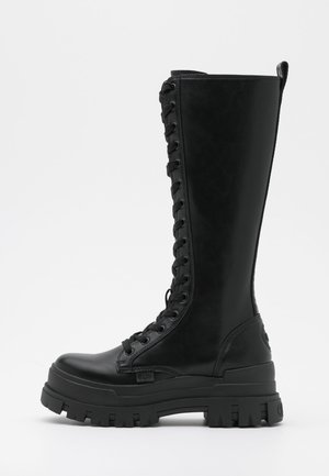 VEGAN ASPHA ON - Stivali con plateau - black