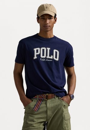 Polo Ralph Lauren CUSTOM SLIM FIT LOGO JERSEY T-SHIRT - Tricou cu imprimeu - cruise navy