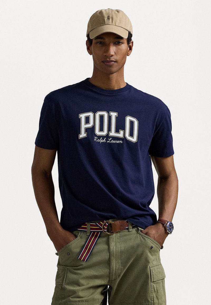 Polo Ralph Lauren CUSTOM SLIM FIT LOGO JERSEY T-SHIRT - Trükipildiga T-särk - cruise navy