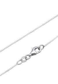 Ezüst nyaklánc vékony, láncszemes lánccal és homárkapoccsal. Simított, polírozott felületű, 925-ös bevéséssel.