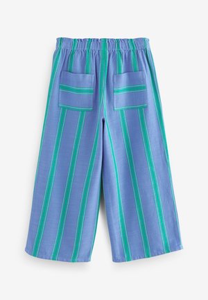 Next REGULAR FIT - STRIPE WIDE LEG - Kalhoty - blue green