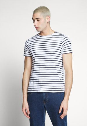MARINIÈRE CLASSIC T-SHIRT - T-shirt print - blanc/navire