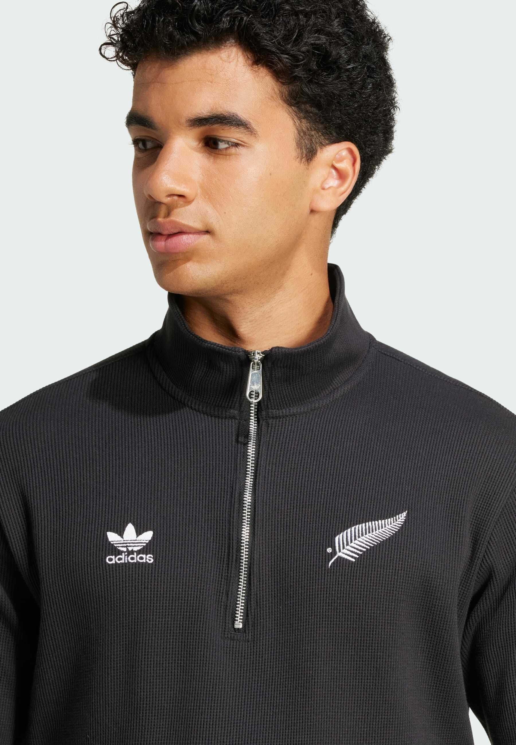 adidas Performance ALL BLACKS ESSENTIALS HALF-ZIP WAFFLE