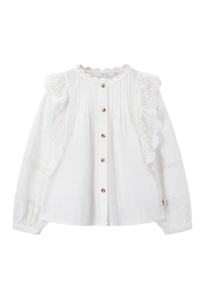 MIT SPITZEN-DETAILS - Overhemdblouse - weiß