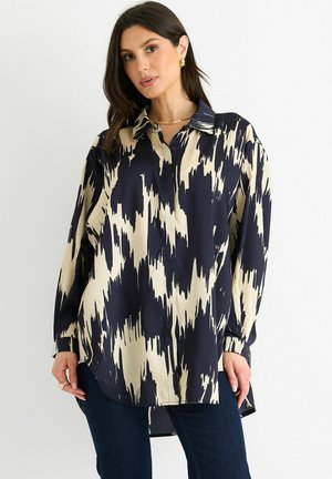 AZTEC PRINT   - Button-down blouse - navy