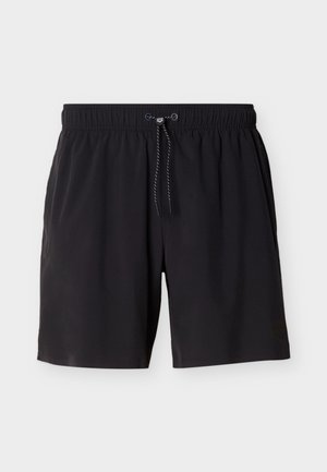 Bañador negro con cintura elástica y cordón. Tejido ligero con bolsillos laterales y diseño sencillo.