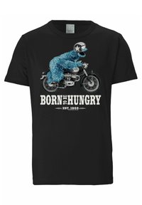 LOGOSHIRT SESAMSTRASSE - KRÜMELMONSTER MOTORRAD - T-Shirt print - schwarz