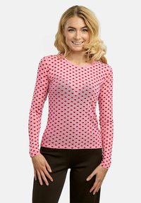 Unselected, pink red flock heart