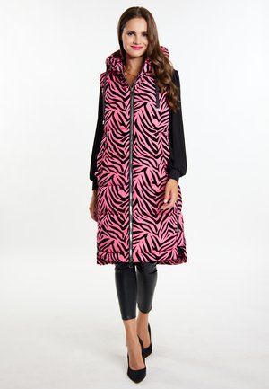 PRINT - Vestă - pink zebra