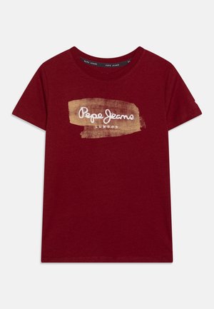 T-shirt con stampa - bordeaux