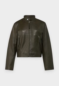 SLFLILJA JACKET - Leather jacket - forest night
