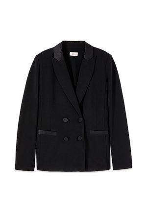 Oltre, BLAZER DOPPIOPETTO CON BOTTONI FODERATI - Blazer - nero