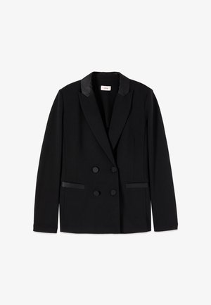 Oltre, BLAZER DOPPIOPETTO CON BOTTONI FODERATI - Blazer - nero