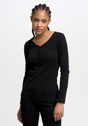 NATHALIE - Long sleeved top - schwarz