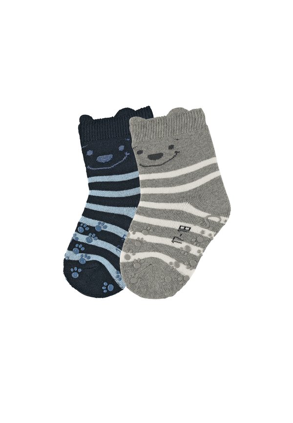 ABS crawling socks bear, 2-pack - Socken - marine