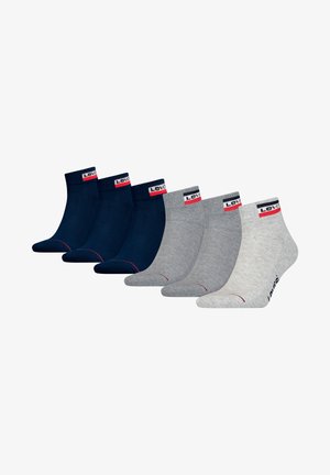 LEVIS MID CUT ECOM 6 PACK - Calze - grey dress blues combo