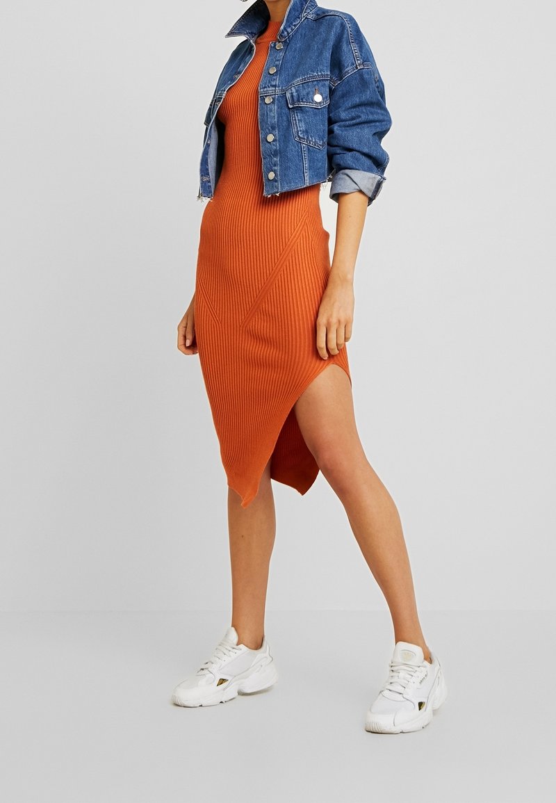 orange jumper dresses Colorful Sweater Dresses to Keep Warm