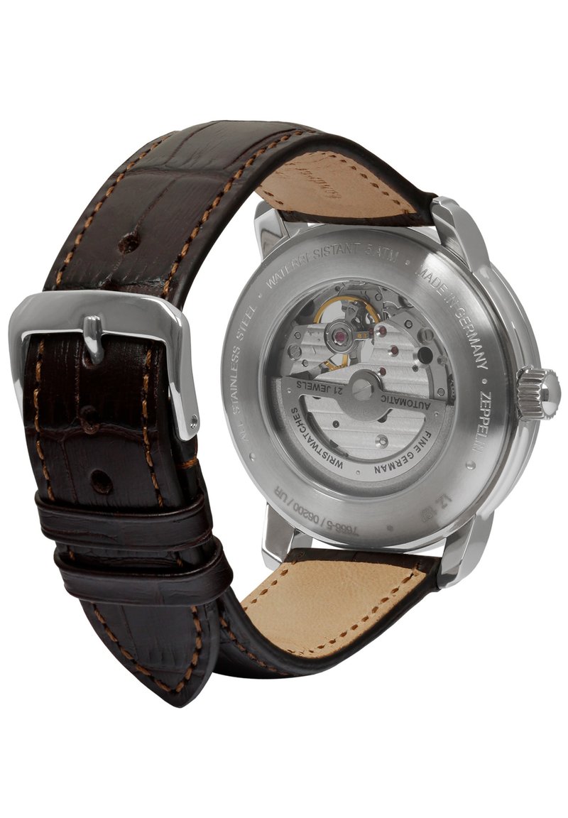 Herren Analoguhren | Zeppelin ARMBANDUHR LZ127 GRAF ZEPPELIN OPEN HEART 7666 Chronograph beige - CU99888 Herren Analoguhren | Zeppelin ARMBANDUHR LZ127 GRAF ZEPPELIN OPEN HEART 7666 Chronograph beige - CU99888
