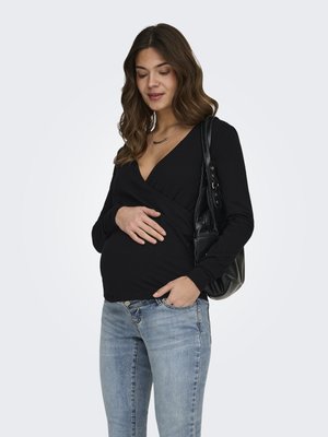 ONLY MATERNITY OLMJOY LIFE WRAP - Bluză cu mânecă lungă - black