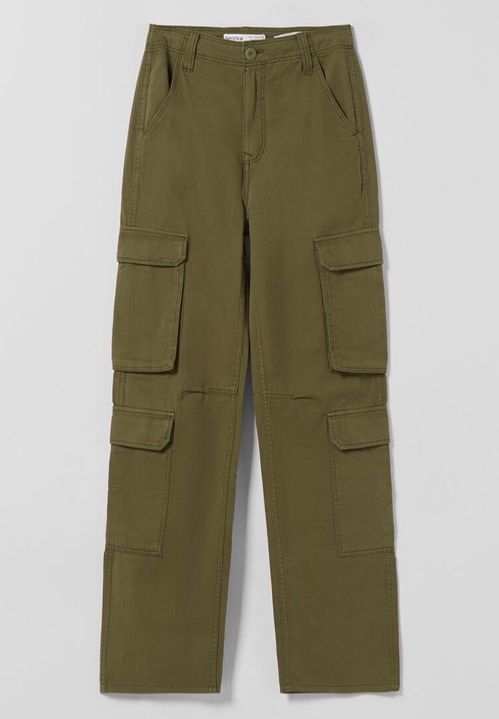 Bershka Cargo trousers - khaki - (Pre-owned) - Zalando.ie