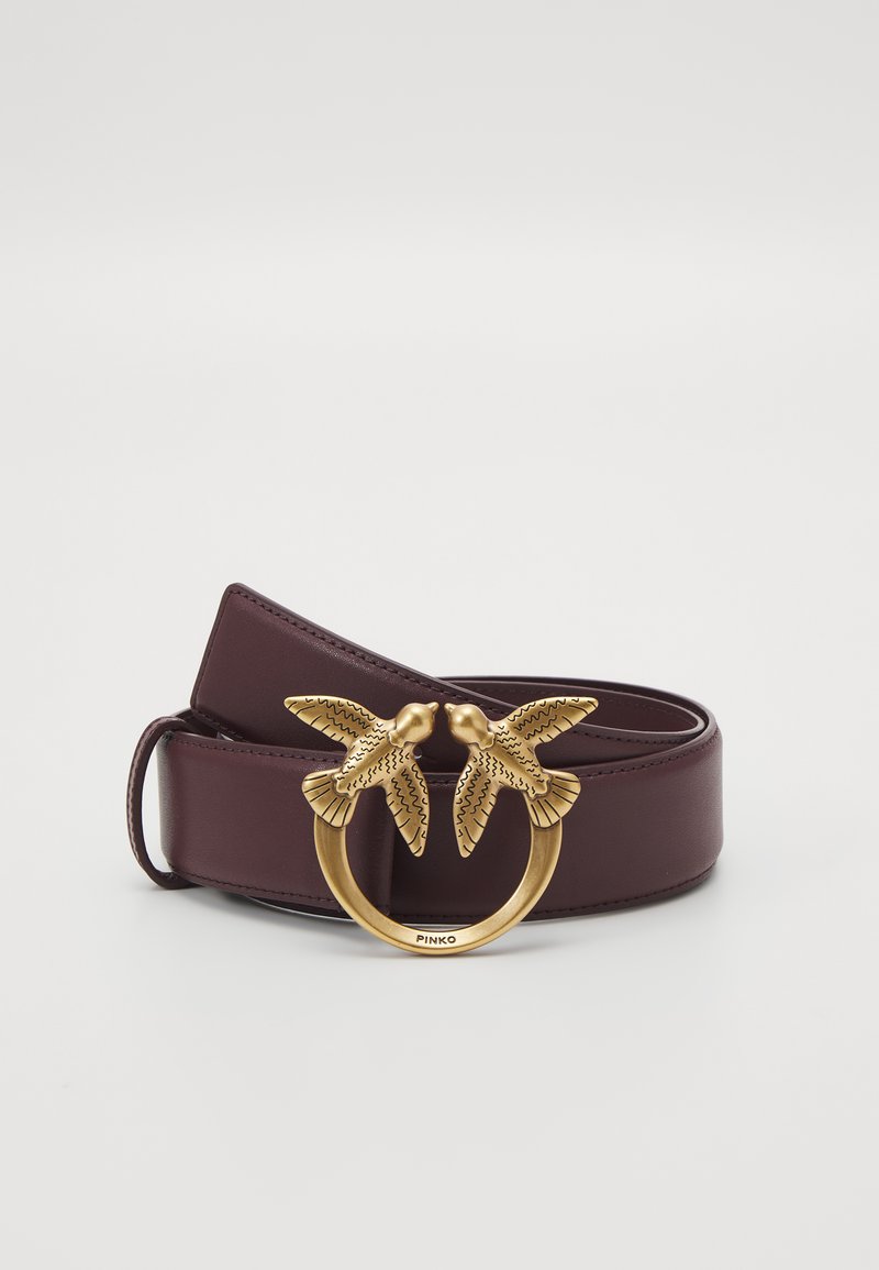 Pinko LOVE BERRY BELT - Ceinture - maro/antique gold-coloured