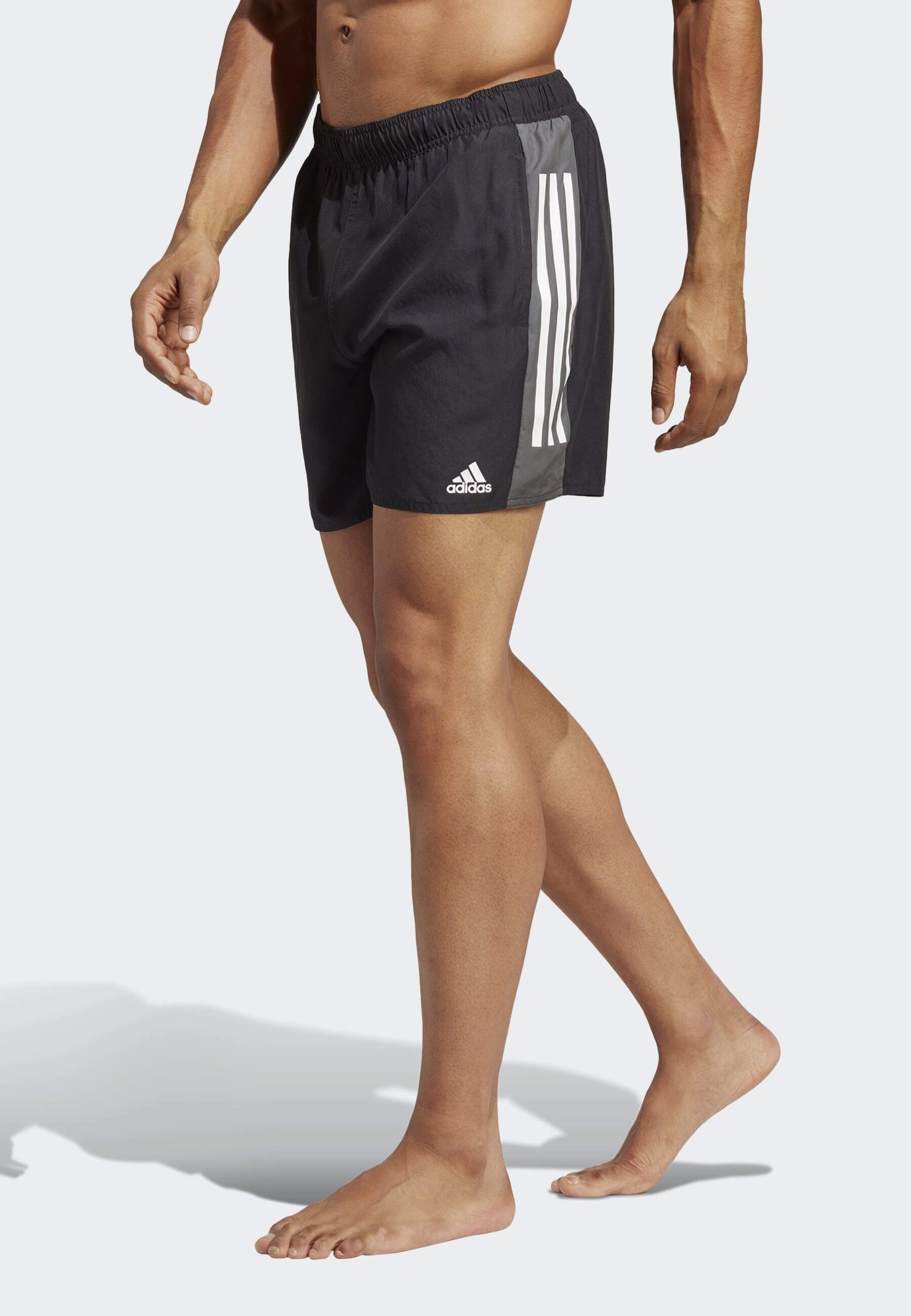 adidas Performance COLORBLOCK STRIPES - Badeshorts - grey six/sort - Zalando.dk