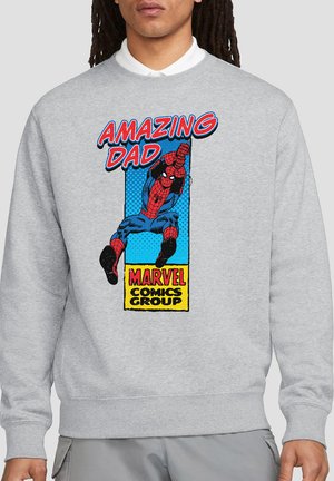 CORNER BOX FATHERS DAY AMAZING SPIDER-MAN DAD - Sweatshirt - mottled grey