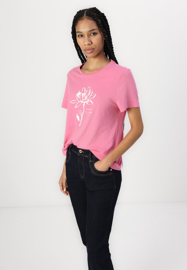 CREW NECK - Print T-shirt - bright rose4