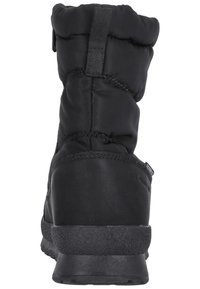 Svarta ankelstövlar med en vadderad design, som har en texturerad sula, en bakre dragflik och sydda detaljer för ökad stöd och komfort.