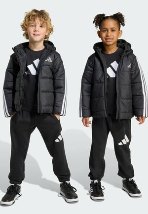 ESSENTIALS STRIPES PADDED - Winterjacke - black   white