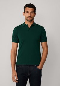 Hackett London SLIM FIT LOGO - Polokošeľa - forest night green