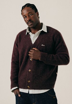 BLKVIS, HAIRY STRUCTURE CARDIGAN - Chaqueta de punto - raisin