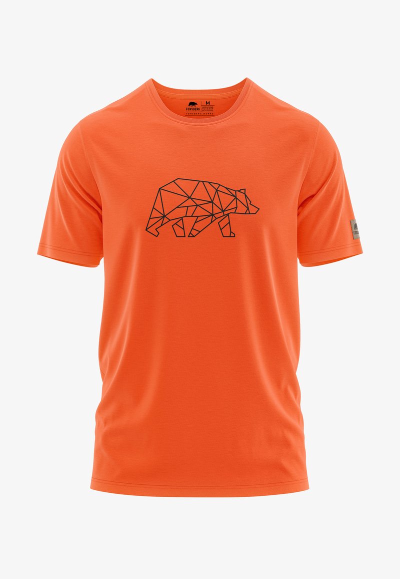 FORSBERG FINNSON MIT BRUSTLOGO - T-shirt print - orange
