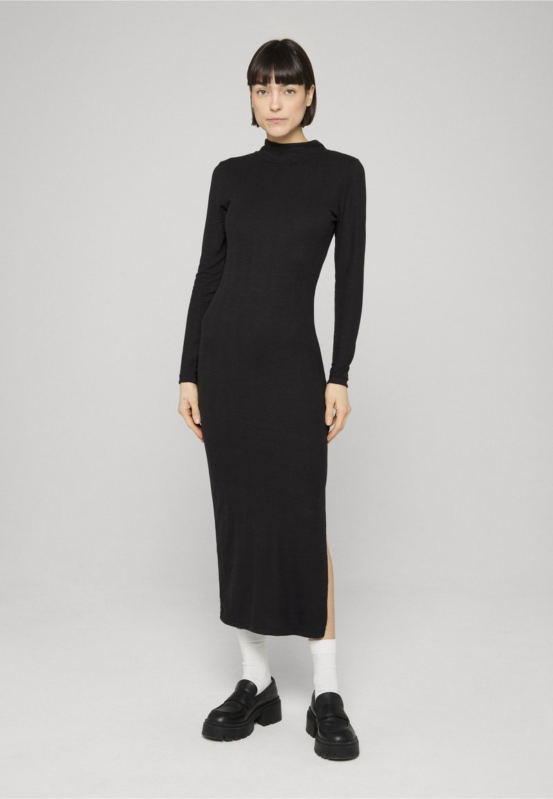Urban Classics LONGLSEEVE MOCKNECK - Etuikleid - black