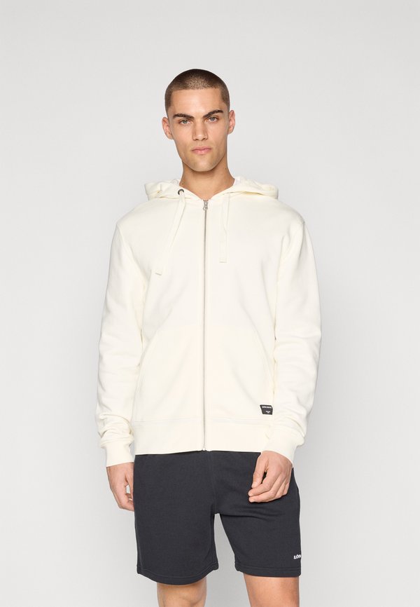 CENTRE ZIP HOODIE - Zip-up sweatshirt - egret