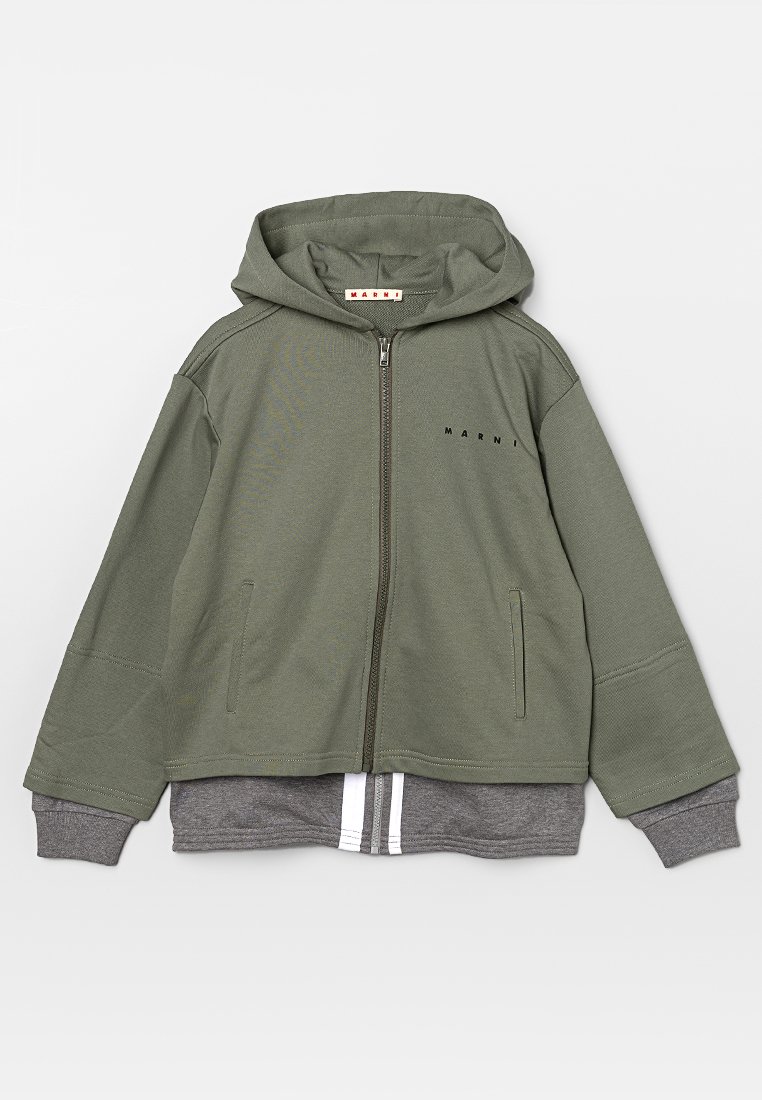 Marni Sweater met rits olijfgroen Marni Sweater met rits olijfgroen