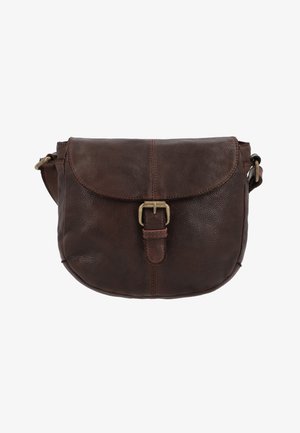 Gusti Leder CANDICE - Torba čez telo - dunkelbraun