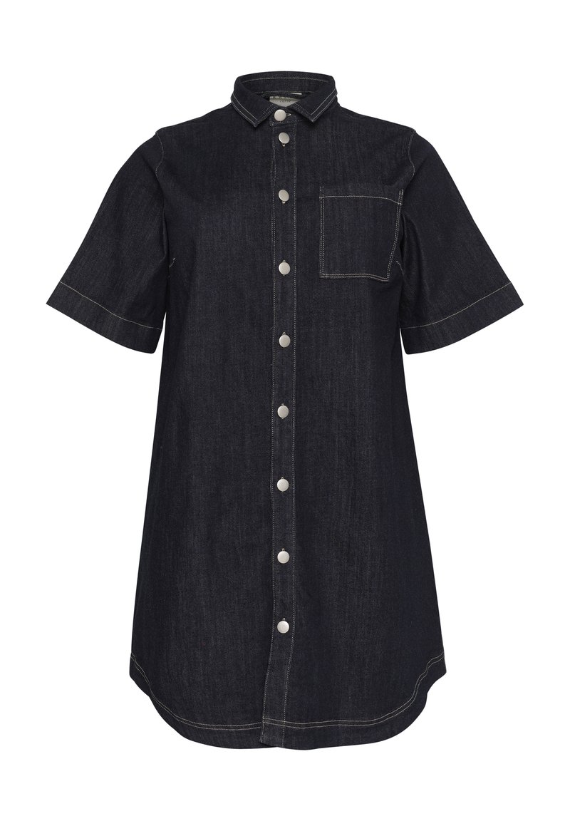 Kaffe Curve Jeansjurken donkerblauw denim