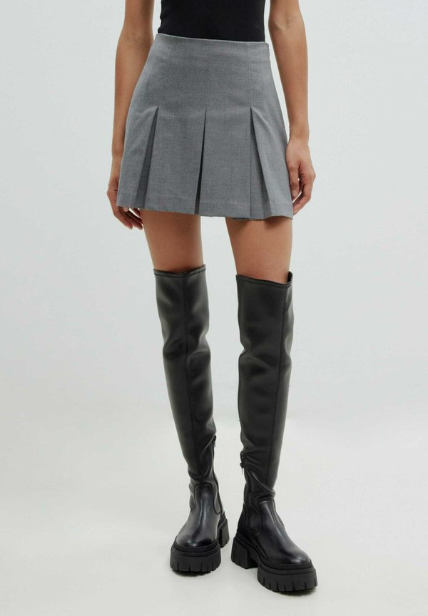 Faltenrock - graumeliert