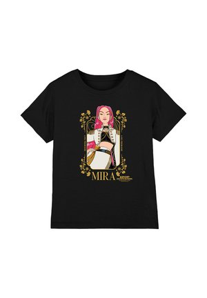NETFLIX, KPOP DEMON HUNTERS MIRA GOLDEN FRAME UNISEX - Print T-shirt - black