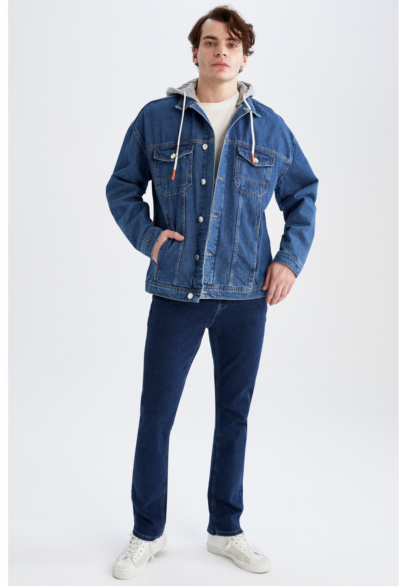 DeFacto LOOSE FIT - Giacca di jeans - blue/blu denim - Zalando.it