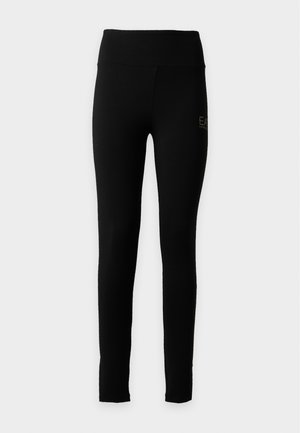 EA7 Emporio Armani, TRAIN VISIBILITY HIGH WAIST - Legíny – nohavice - black/gold-coloured