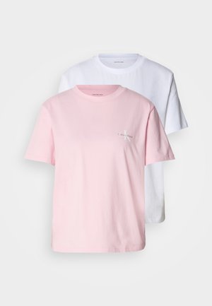 LOGO TEE 2 PACK - T-shirt basic - pink / white