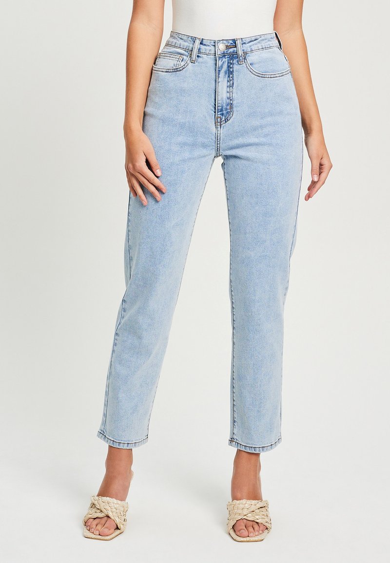 THE FATED IZZY MUM Jeans Straight Leg light blue wash/lightblue
