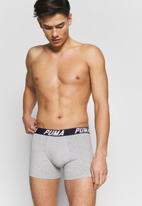 Puma SPACEDYE STRIPE BOXER 2 PACK - Trunks - blue combo