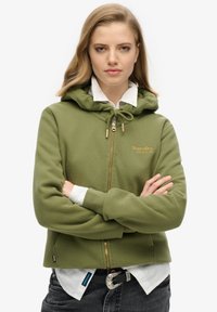 Superdry & Co Sweater met rits - olive khaki