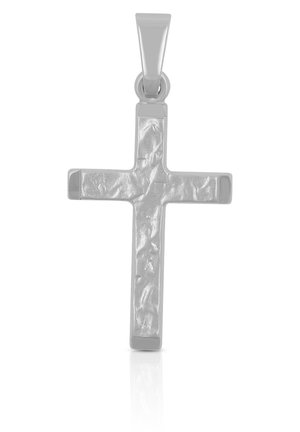 ANHÄNGER KREUZ , 26X12MM - Ciondolo - weißgoldfarben
