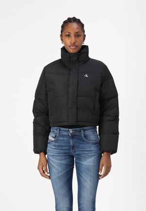 MATTE CROPPED PUFFER - Zimska jakna - black