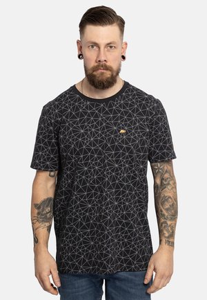 POLYGONMUSTER - Print T-shirt - schwarz